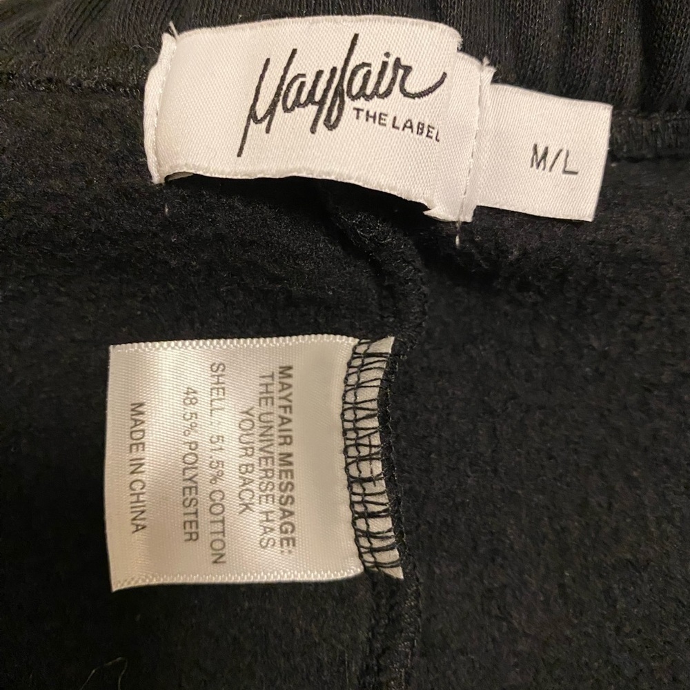 Revolve Mayfair The Label Black Graphic Drawstring Shorts Size M/L - Picture 3 of 12